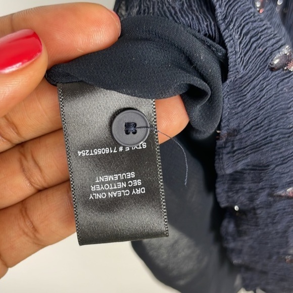 Rebecca Taylor Navy and Metallic Sleeveless Top - Picture 8 of 11